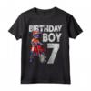 Cool Motocross MX 7th Birthday Graphic Art - Maglietta Compleanno 7 Anni per Bambini Amanti del Dirt Bike - Abbigliamento per Feste a Tema