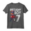 Cool Motocross MX 7th Birthday Graphic Art - Maglietta Compleanno 7 Anni per Bambini Amanti del Dirt Bike - Abbigliamento per Feste a Tema