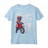 Cool Motocross MX 7th Birthday Graphic Art - Maglietta Compleanno 7 Anni per Bambini Amanti del Dirt Bike - Abbigliamento per Feste a Tema
