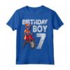 Cool Motocross MX 7th Birthday Graphic Art - Maglietta Compleanno 7 Anni per Bambini Amanti del Dirt Bike - Abbigliamento per Feste a Tema