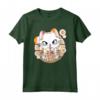 Carino Kawaii Anime Cat Boba Tea Bubble Tea - Maglietta Gatto Otaku Giapponese per Amanti dell'Anime e del Tè Boba