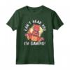 Can't Hear You I'm Gaming | T-Rex Dinosaur Funny Gamer Gift Maglietta - Cool Gaming T-Shirt for Men/Women