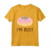 HapTiger Doughnut I'm Busy Maglietta - Design Divertente per Amanti dei Dolci - Leggera e Comoda