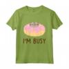 HapTiger Doughnut I'm Busy Maglietta - Design Divertente per Amanti dei Dolci - Leggera e Comoda