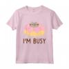 HapTiger Doughnut I'm Busy Maglietta - Design Divertente per Amanti dei Dolci - Leggera e Comoda