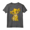HapTiger Lion King Young Simba Smiling Portrait Sketch Maglietta - Officially Licensed Disney Apparel - Unique Tee for Fans