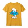 I Puffi Jokey Puffo - Maglietta Blu Fumetto Vivace - Design Cartoni Animati Iconici