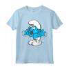 I Puffi Jokey Puffo - Maglietta Blu Fumetto Vivace - Design Cartoni Animati Iconici