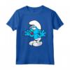 I Puffi Jokey Puffo - Maglietta Blu Fumetto Vivace - Design Cartoni Animati Iconici