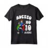 Bambino Maglia Compleanno Calcio - Adesso ho 10 anni - Regalo Natale - Bandiera Italia