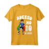 Bambino Maglia Compleanno Calcio - Adesso ho 10 anni - Regalo Natale - Bandiera Italia
