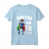 Bambino Maglia Compleanno Calcio - Adesso ho 10 anni - Regalo Natale - Bandiera Italia