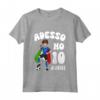 Bambino Maglia Compleanno Calcio - Adesso ho 10 anni - Regalo Natale - Bandiera Italia