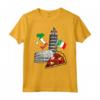 I Love Italy - Bandiera Italiana Torre Pisa Pizza Colosseo Maglietta - Elegante e Cool per gli Amanti dell'Italia - Regalo Perfetto per Compleanni