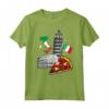 I Love Italy - Bandiera Italiana Torre Pisa Pizza Colosseo Maglietta - Elegante e Cool per gli Amanti dell'Italia - Regalo Perfetto per Compleanni