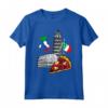 I Love Italy - Bandiera Italiana Torre Pisa Pizza Colosseo Maglietta - Elegante e Cool per gli Amanti dell'Italia - Regalo Perfetto per Compleanni