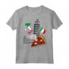 I Love Italy - Bandiera Italiana Torre Pisa Pizza Colosseo Maglietta - Elegante e Cool per gli Amanti dell'Italia - Regalo Perfetto per Compleanni