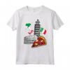 I Love Italy - Bandiera Italiana Torre Pisa Pizza Colosseo Maglietta - Elegante e Cool per gli Amanti dell'Italia - Regalo Perfetto per Compleanni