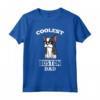 Coolest Boston Terrier Dad - Cane Maglietta con Illustrazione - Regalo Ideale per Proprietari di Boston Terrier