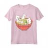 Kawaii Anime Cat Japanese Ramen Noodles - Cute Kitties Maglietta - Perfect Tokyo Cosplay Gift for Teen Girls and Boys