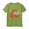 Buon Natale Pigiama Xmas - Maglietta con Babbo Natale e Renne - Regalo divertente per la Vigilia di Natale