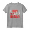 Buon Natale Pigiama Xmas - Maglietta con Babbo Natale e Renne - Regalo divertente per la Vigilia di Natale