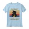 Crochet because Omicidio è Sbagliato Divertente Gatto Maglieria T-shirt - Ideale per Natale, Compleanno, Halloween, Ringraziamento - Regalo Fatto a Mano per Appassionati di Uncinetto
