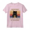 Crochet because Omicidio è Sbagliato Divertente Gatto Maglieria T-shirt - Ideale per Natale, Compleanno, Halloween, Ringraziamento - Regalo Fatto a Mano per Appassionati di Uncinetto
