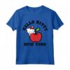 Maglietta Hello Kitty New York Apple - Licenza Ufficiale HapTiger - Ideale per Appassionati di New York