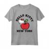 Maglietta Hello Kitty New York Apple - Licenza Ufficiale HapTiger - Ideale per Appassionati di New York