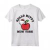 Maglietta Hello Kitty New York Apple - Licenza Ufficiale HapTiger - Ideale per Appassionati di New York