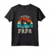 Festa del Papà con Scritta in Inglese 'Super Papa' - Maglietta Leggera Ideale per il Regalo della Festa del Papà