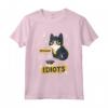 Divertente Amante dei Gatti - Sono Intollerante al Lattosio e Idiota Maglietta - Regalo Unico per Adulti e Bambini - Ideale per Natale o Compleanno