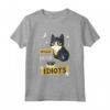 Divertente Amante dei Gatti - Sono Intollerante al Lattosio e Idiota Maglietta - Regalo Unico per Adulti e Bambini - Ideale per Natale o Compleanno