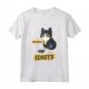 Divertente Amante dei Gatti - Sono Intollerante al Lattosio e Idiota Maglietta - Regalo Unico per Adulti e Bambini - Ideale per Natale o Compleanno