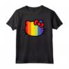 Hello Kitty Pride - Arcobaleno Maglietta con Licenza Ufficiale HapTiger - Ideale per Appassionati