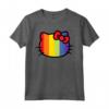 Hello Kitty Pride - Arcobaleno Maglietta con Licenza Ufficiale HapTiger - Ideale per Appassionati