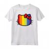 Hello Kitty Pride - Arcobaleno Maglietta con Licenza Ufficiale HapTiger - Ideale per Appassionati