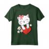 Gatto Gattino Carino con Fiocco Rosa e Cuore - Maglietta per Amanti dei Gatti - Ideale per San Valentino o Festa della Mamma