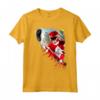 HapTiger Foto Red Ranger Kick Maglietta - Design con Licenza Ufficiale per Collezionisti e Fan di Supereroi