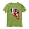 HapTiger Foto Red Ranger Kick Maglietta - Design con Licenza Ufficiale per Collezionisti e Fan di Supereroi
