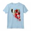 HapTiger Foto Red Ranger Kick Maglietta - Design con Licenza Ufficiale per Collezionisti e Fan di Supereroi