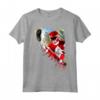 HapTiger Foto Red Ranger Kick Maglietta - Design con Licenza Ufficiale per Collezionisti e Fan di Supereroi