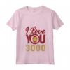 HapTiger Avengers Endgame Iron Man I Love You 3000 Helmet Logo Maglietta con Collo a V - Officially Licensed Marvel Apparel