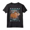 HapTiger Lion King Pumbaa Ugly Natale Maglietta - Officially Licensed Disney Christmas Apparel - Hakuna Matata Design