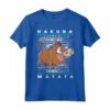 HapTiger Lion King Pumbaa Ugly Natale Maglietta - Officially Licensed Disney Christmas Apparel - Hakuna Matata Design