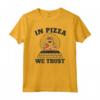In Pizza we trust Illuminati Piramide Pizza Maglietta - Ideale come Regalo per gli Amanti della Pizza - Acquista online