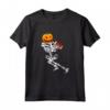 Skeleton Rugby Halloween Zucca Calcio Maglietta - Costume Scheletro per gli Amanti del Rugby a Halloween, Compleanno e Natale