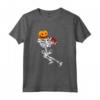 Skeleton Rugby Halloween Zucca Calcio Maglietta - Costume Scheletro per gli Amanti del Rugby a Halloween, Compleanno e Natale