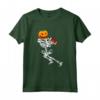 Skeleton Rugby Halloween Zucca Calcio Maglietta - Costume Scheletro per gli Amanti del Rugby a Halloween, Compleanno e Natale